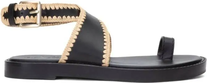 3.1 Phillip Lim Naya raffia sandals Black