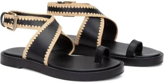 3.1 Phillip Lim Naya raffia sandals Black