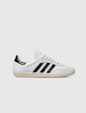 ADIDAS JASON DILL X SAMBA PATENT LEATHER WHITE   WHITE