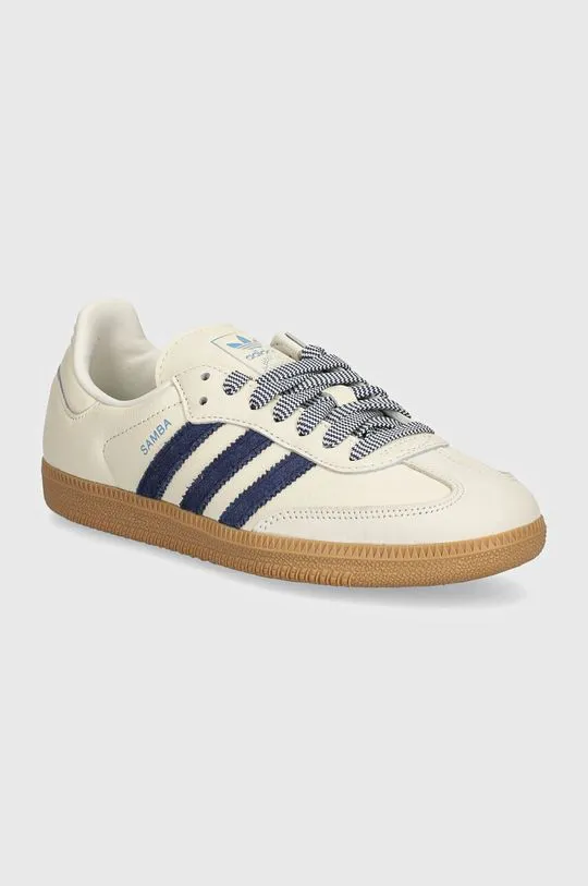 adidas Originals leather sneakers Samba OG W beige color JI3907