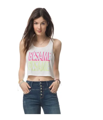 Aeropostale Womens Besame Cropped Tank Top