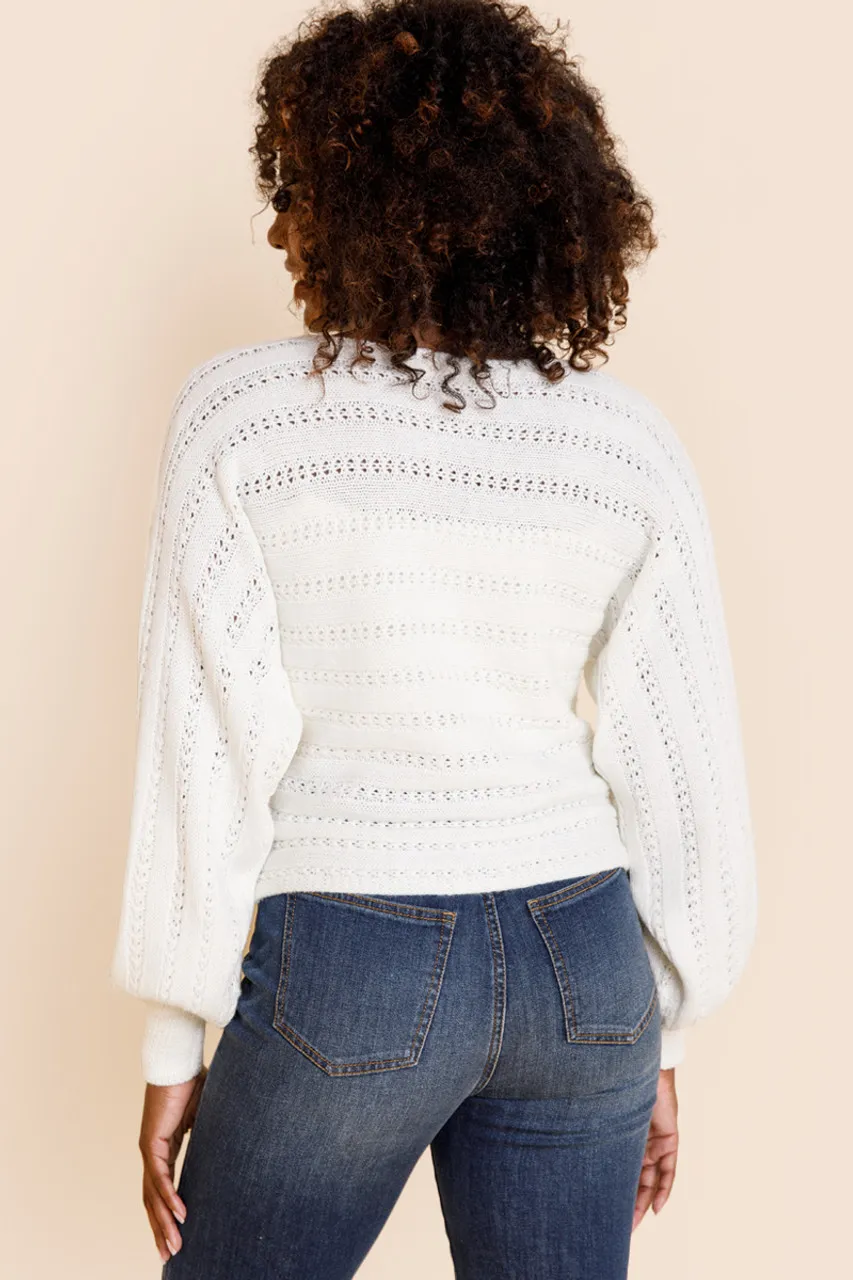 Alice Pointelle Dolman Sweater