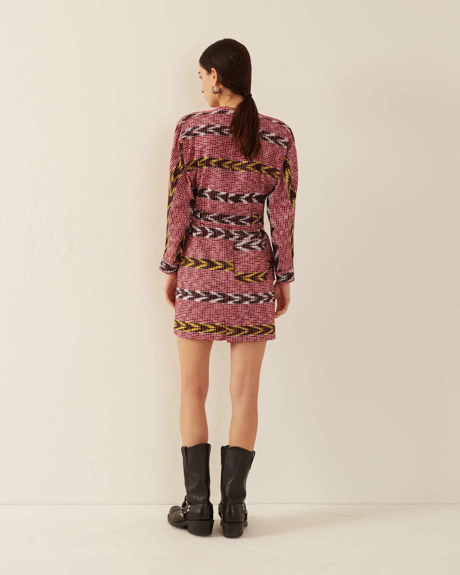 ALIX OF BOHEMIA Laurent Pomegranate Ikat Dress