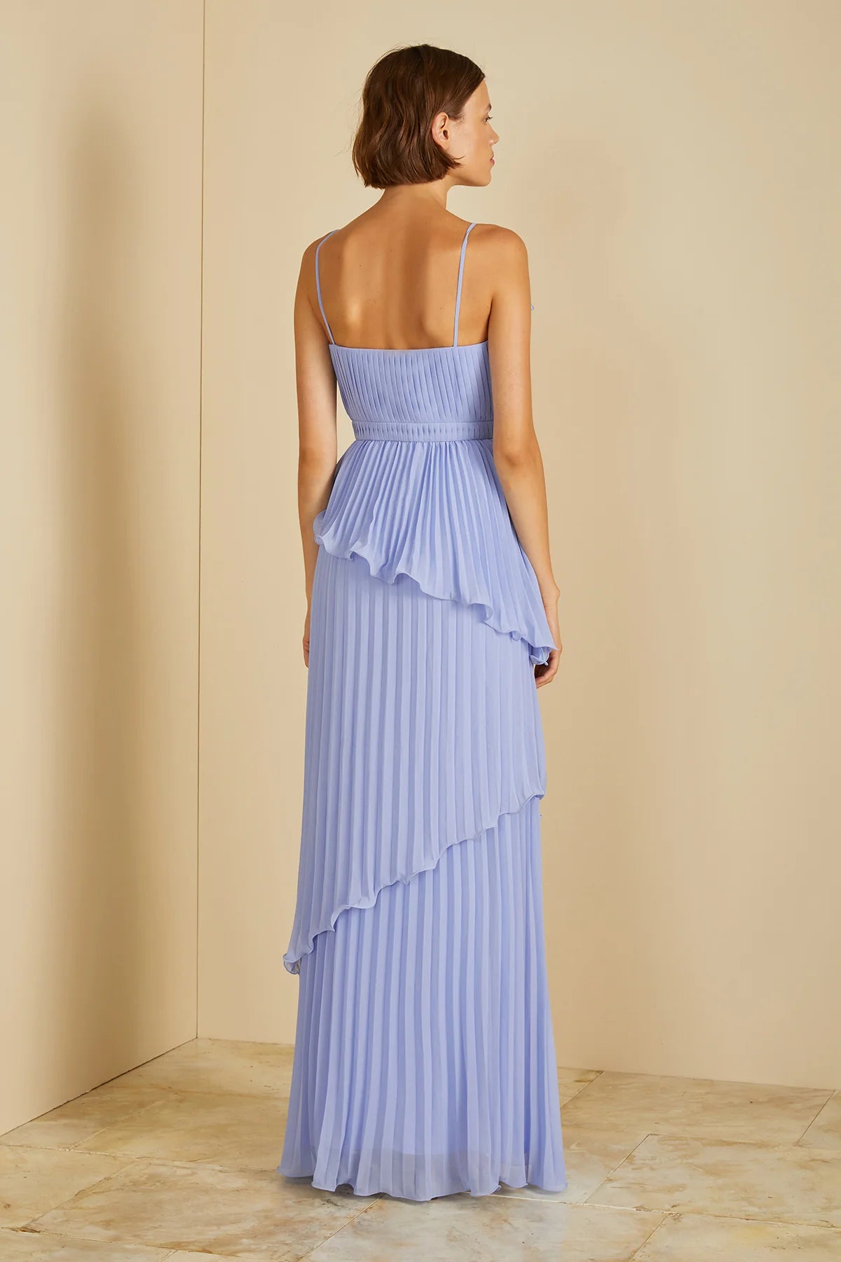 AMUR Cassey Pleated Gown