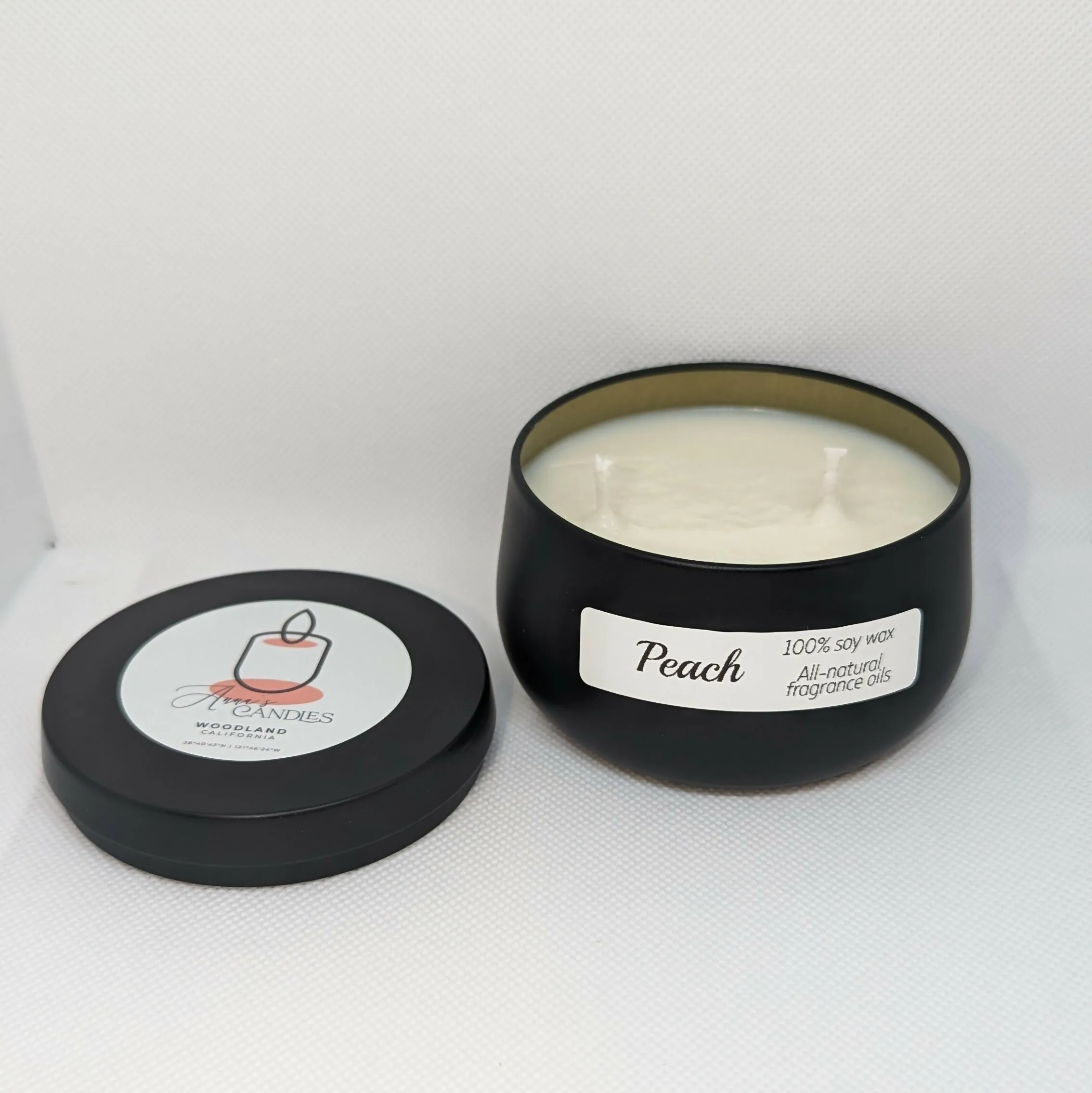 Anna's Candles - Peach White Wax Candle