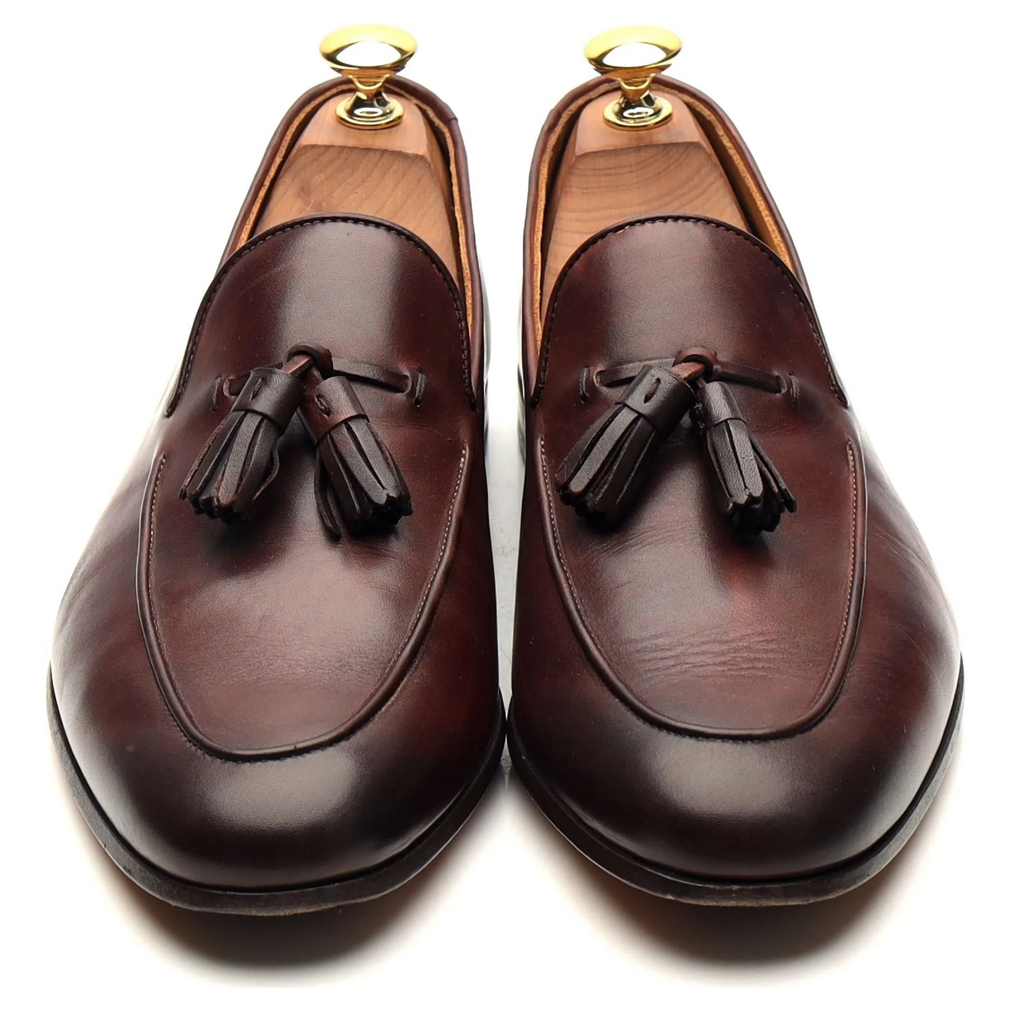 Brown Leather Tassel Loafers UK 6 EU 40