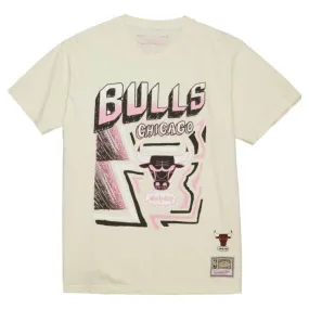 Chicago Bulls Hardwood Classics Sidewalk Sketch | Off-White T-shirt