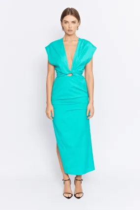 Clifton Midi Dress Emerald