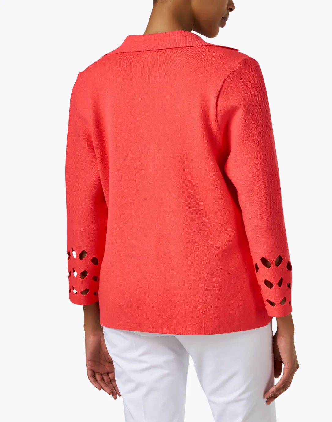 Coral Cutout Knit Jacket 