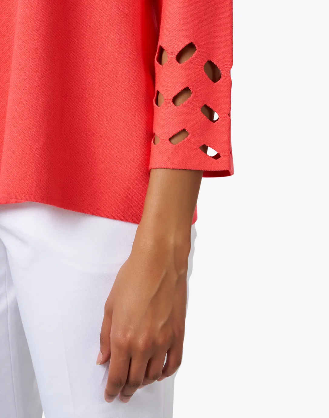 Coral Cutout Knit Jacket 