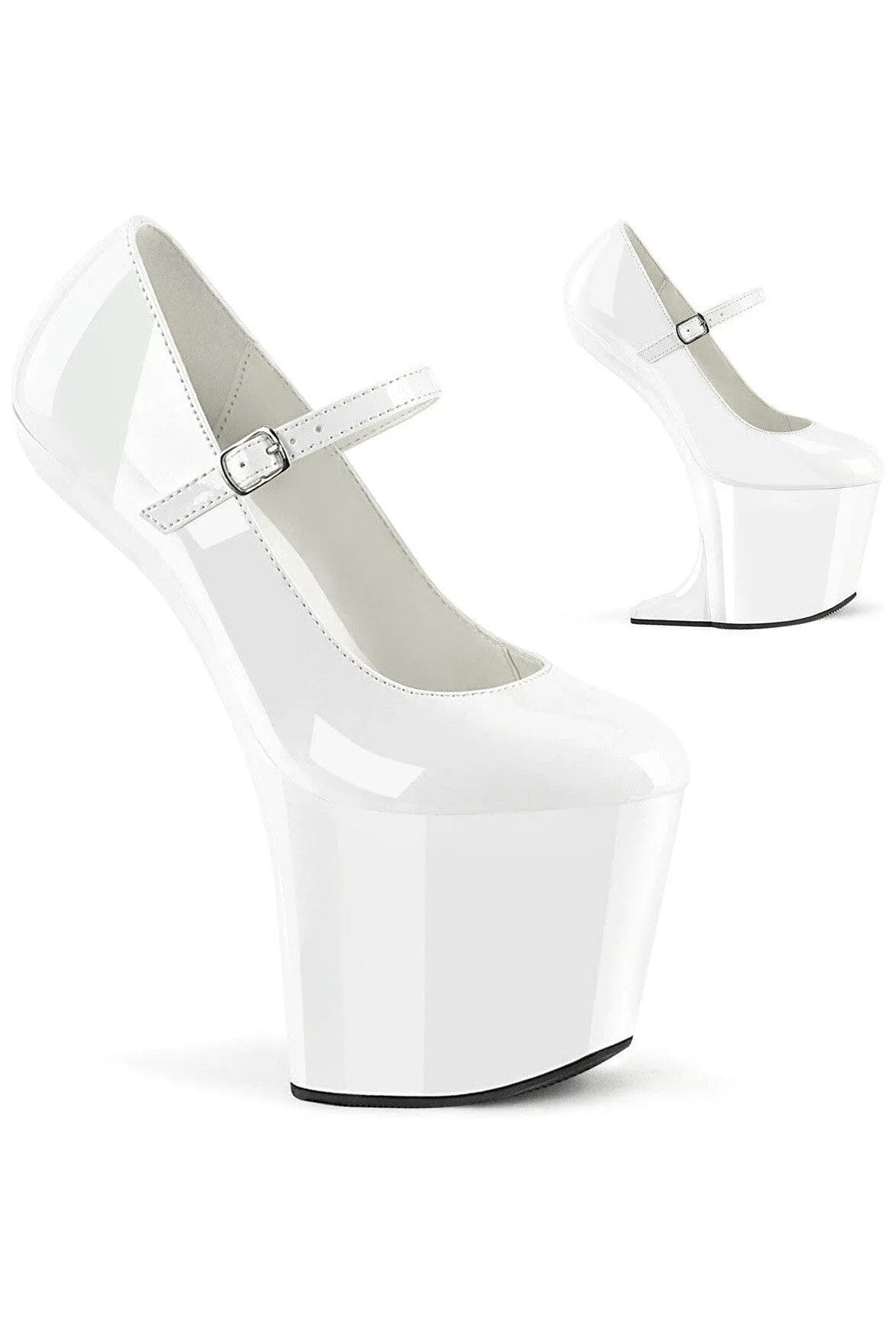 CRAZE-880 White Patent Pump