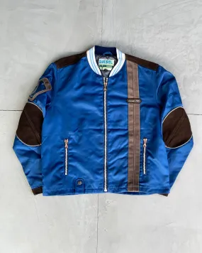 DIESEL 2000'S NYLON & SUEDE PATCH JACKET - M/L