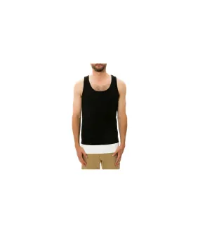 Dope Mens The Leather Paneled Tank Top