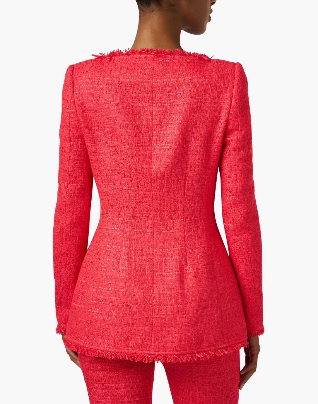 Elara Red Tweed Jacket