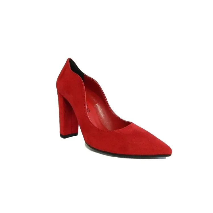 Estro Donna Made in Italy 860 Scarpe Donna Decollete a Punta con Tacco Alto Rosso