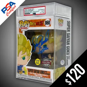 Funko Pop! DBZ: SS Goku (First Appearance) #860 - SIGNED by Sean Schemmel (PSA Certified)