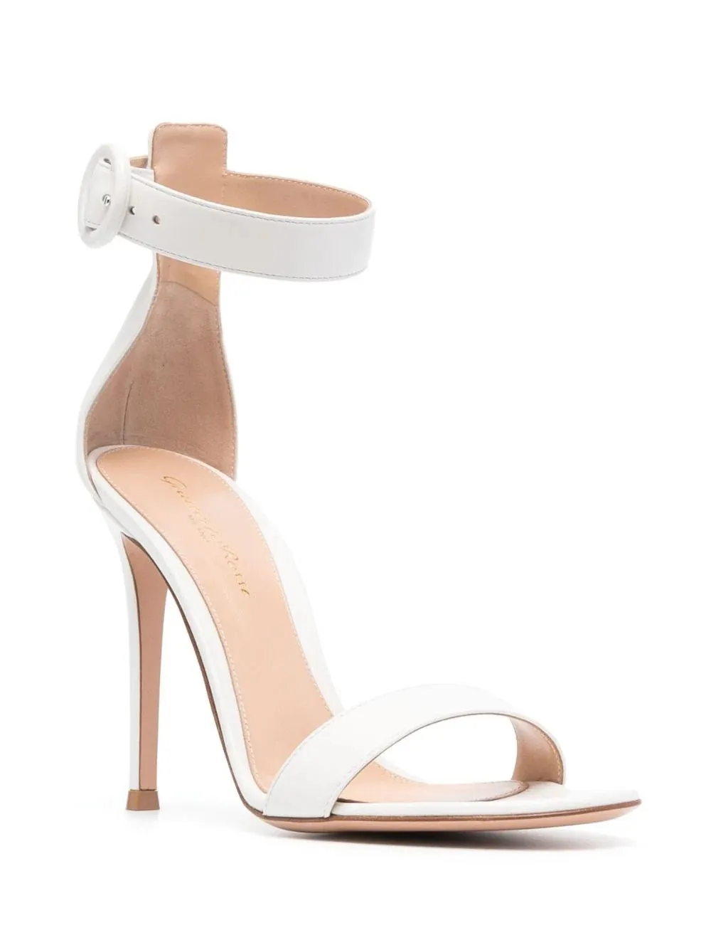 GIANVITO ROSSI Portofino 105 Sandals In White Nappa