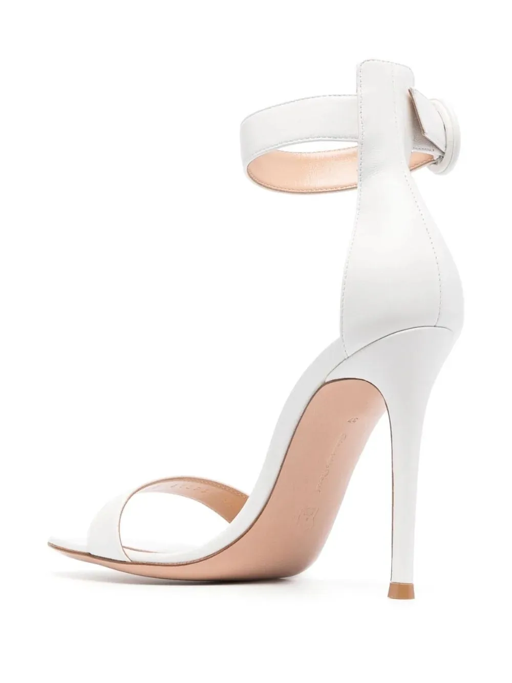 GIANVITO ROSSI Portofino 105 Sandals In White Nappa