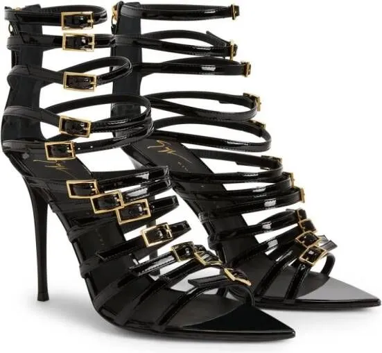 Giuseppe Zanotti Intriigo Punk 105mm strap-design sandals Black