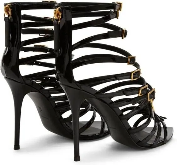 Giuseppe Zanotti Intriigo Punk 105mm strap-design sandals Black