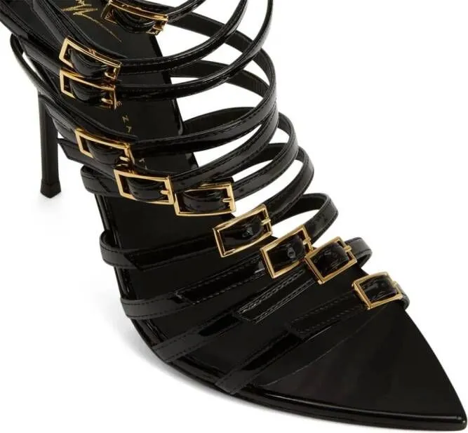 Giuseppe Zanotti Intriigo Punk 105mm strap-design sandals Black