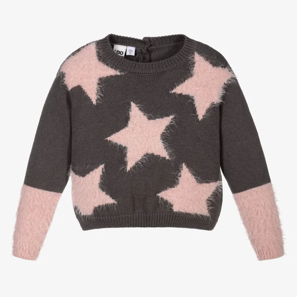 Grey Stars Knitted Sweater