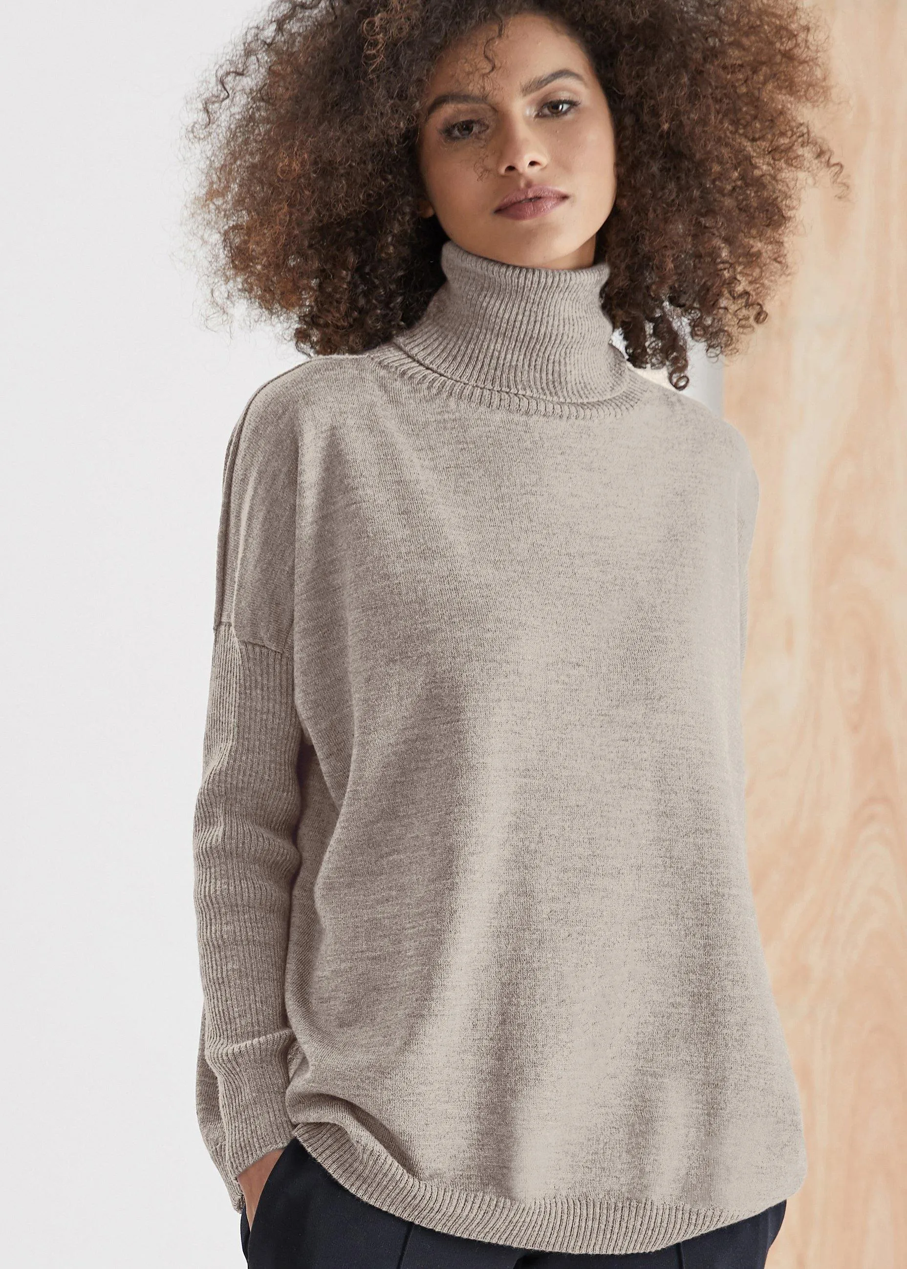 Hadid Oversized Polo Neck Sweater