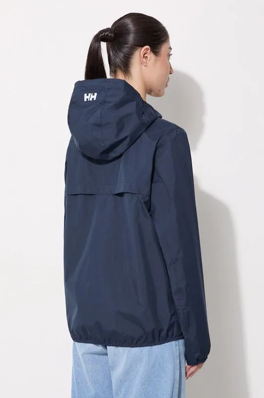 Helly Hansen rain jacket Belfast II women's navy blue color