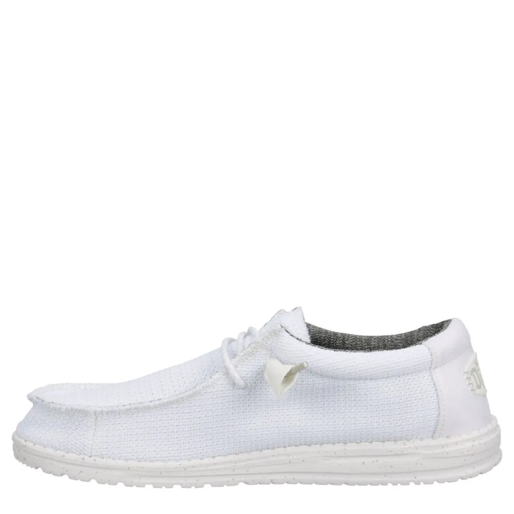 HEYDUDE  MENS WALLY KNIT SLIP ON SNEAKER