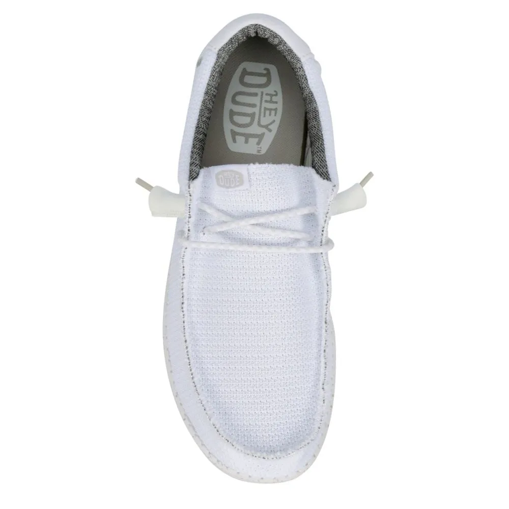 HEYDUDE  MENS WALLY KNIT SLIP ON SNEAKER