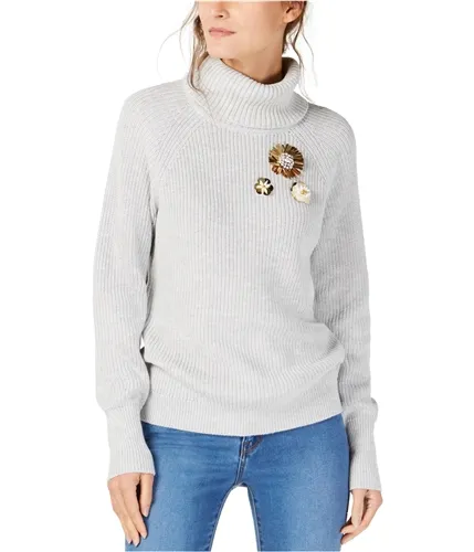 I-N-C Womens Brooch Pullover Sweater, TW1