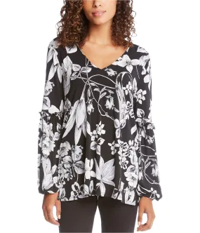 Karen Kane Womens Balloon Sleeve Pullover Blouse