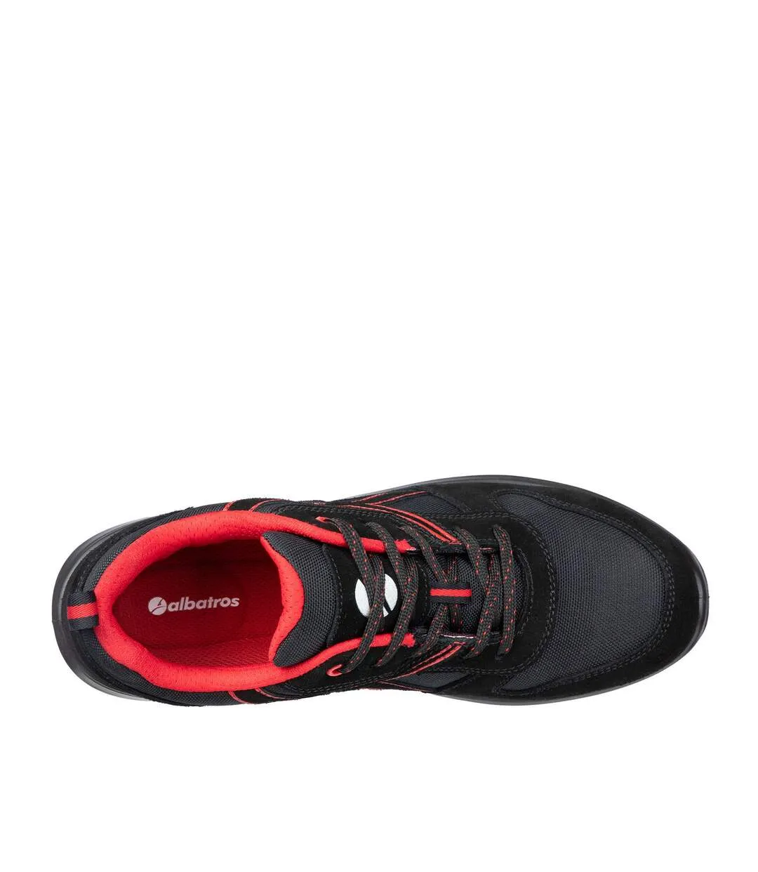 Mens clifton suede low safety trainers red/black Albatros