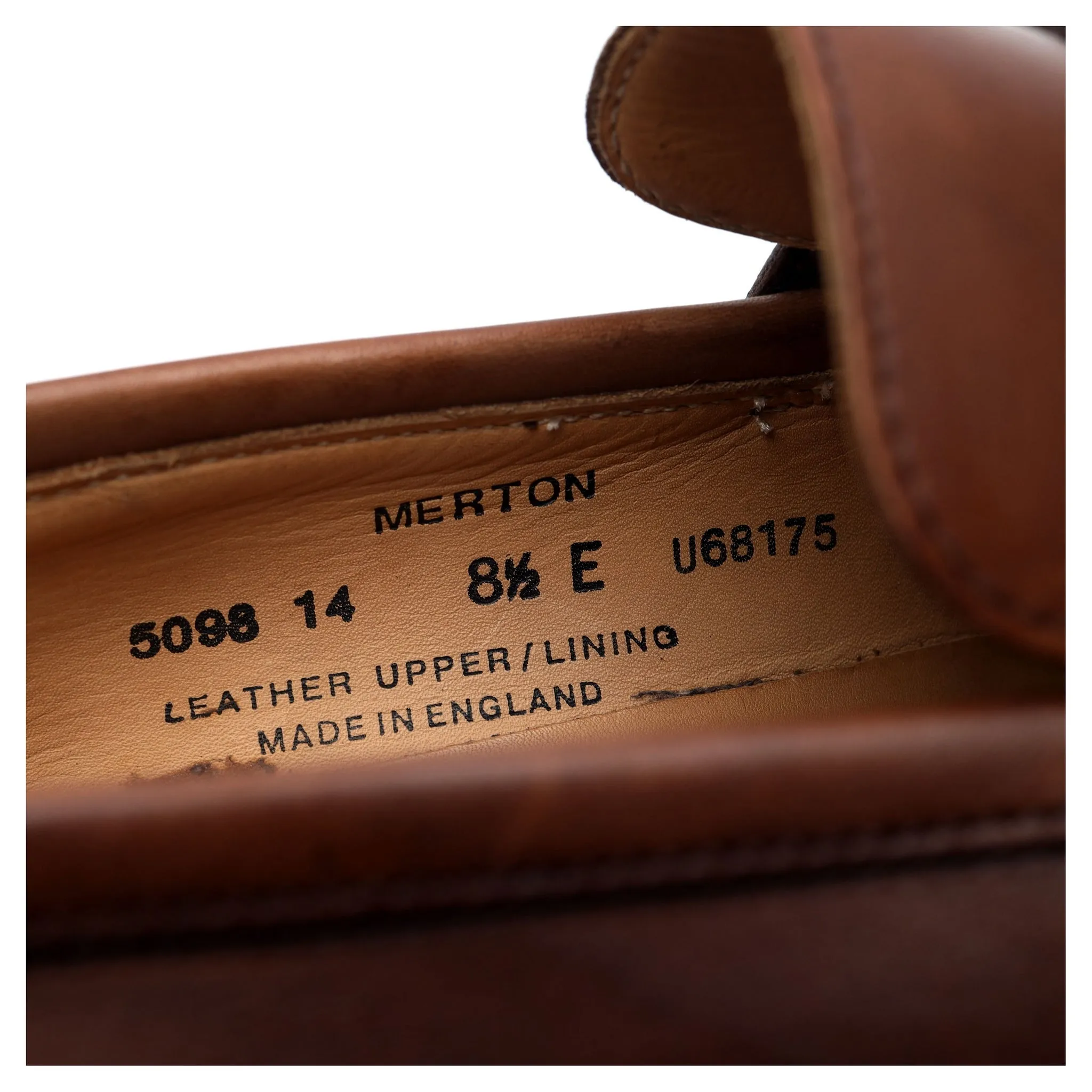 'Merton' Brown Leather Loafers UK 8.5 E