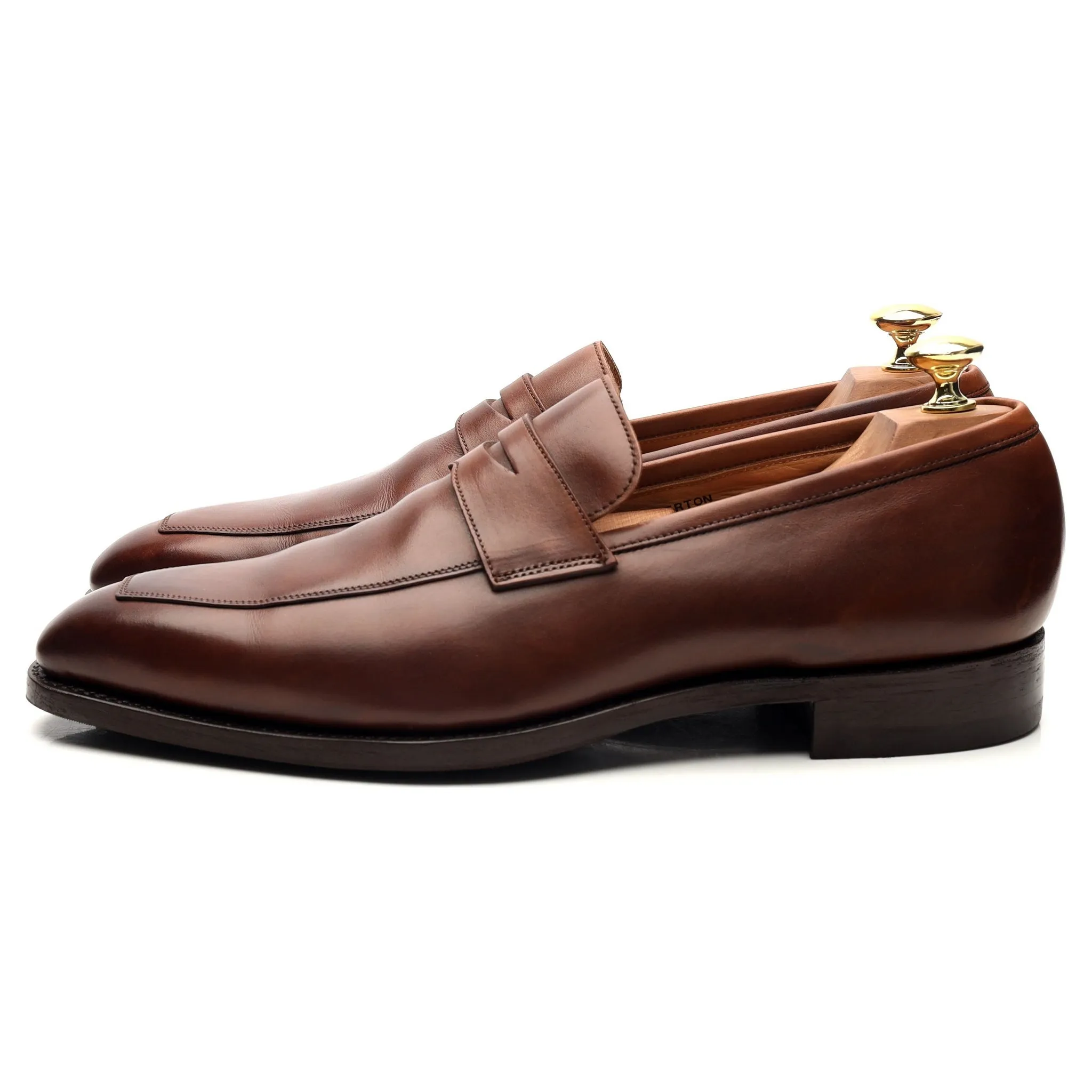 'Merton' Brown Leather Loafers UK 8.5 E