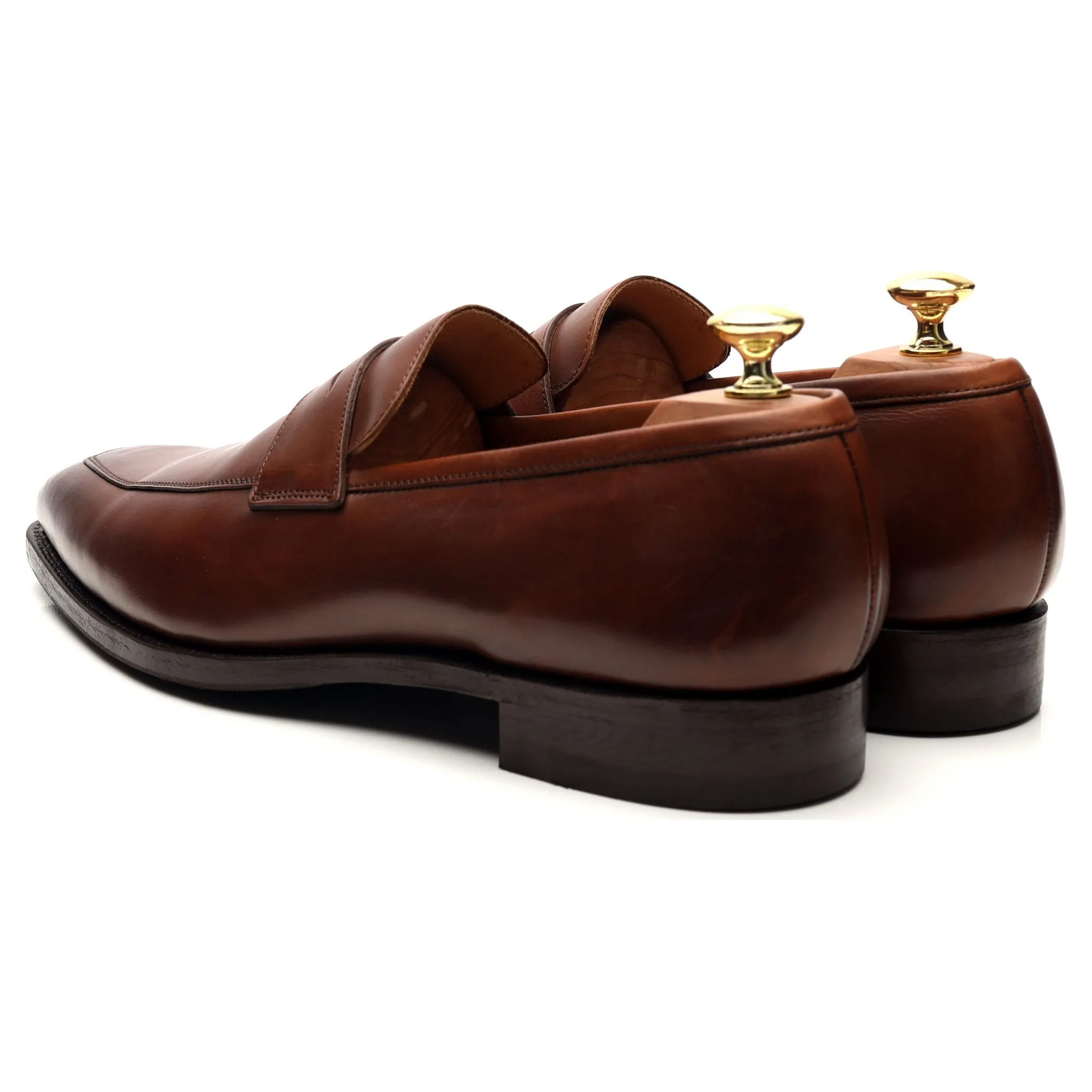 'Merton' Brown Leather Loafers UK 8.5 E