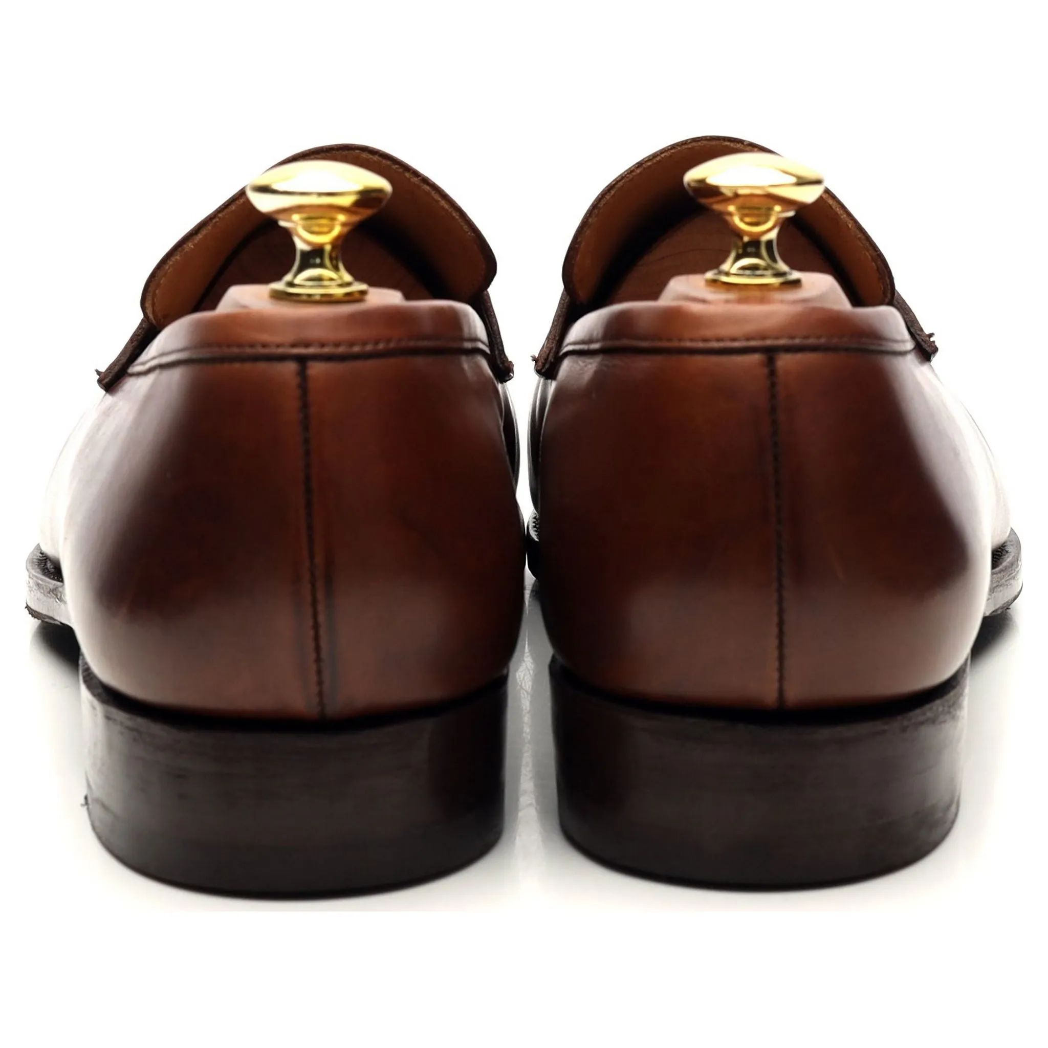 'Merton' Brown Leather Loafers UK 8.5 E