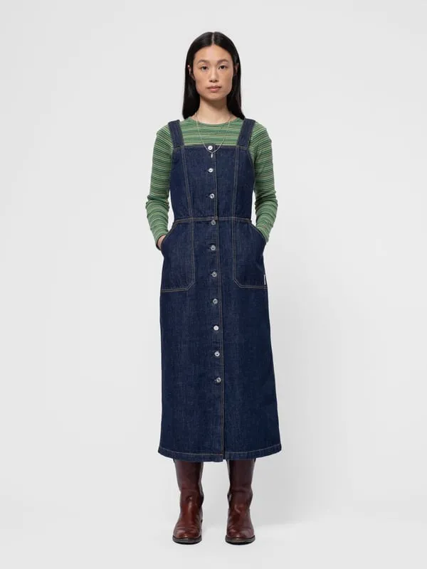 Mona Denim Dress 40s Redcast Dark Blue