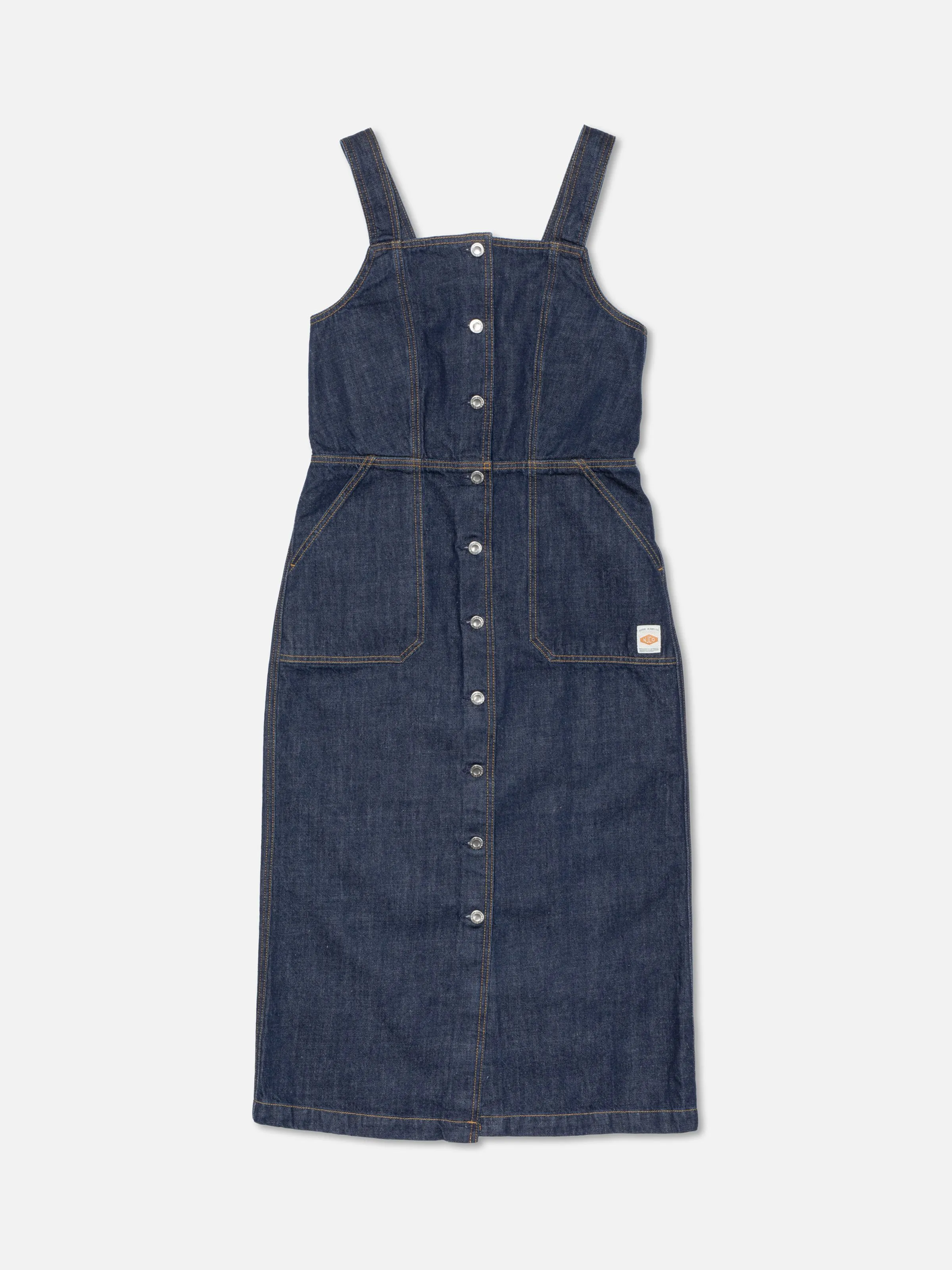 Mona Denim Dress 40s Redcast Dark Blue