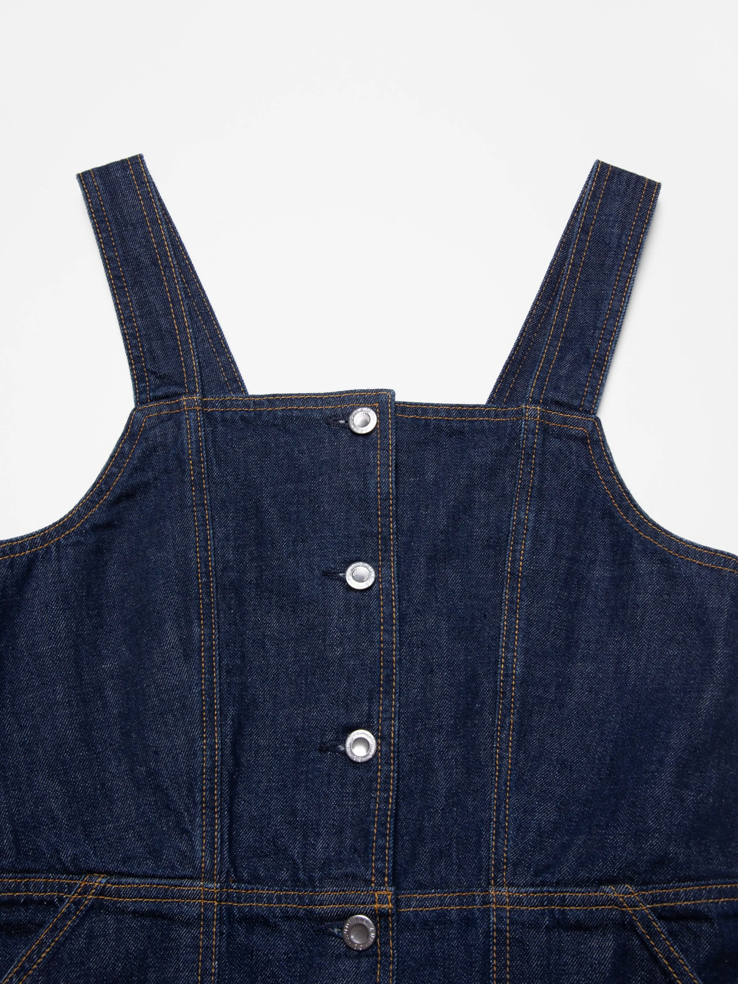 Mona Denim Dress 40s Redcast Dark Blue