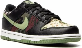 Nike Kids Dunk Low Black Multi-Camo sneakers