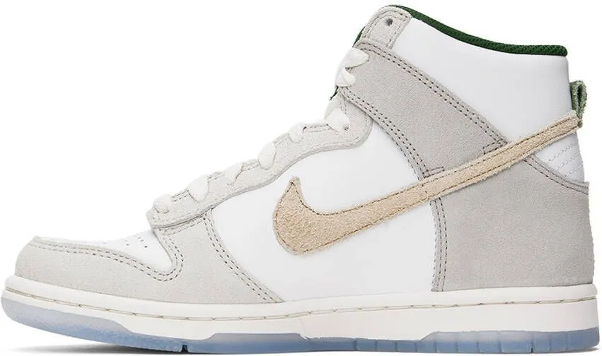 Nike Kids White & Gray Dunk High Big Kids Sneakers