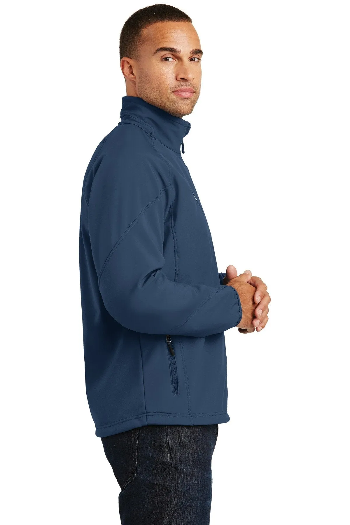 Port Authority Textured Soft Shell Jacket J705 Insignia Blue