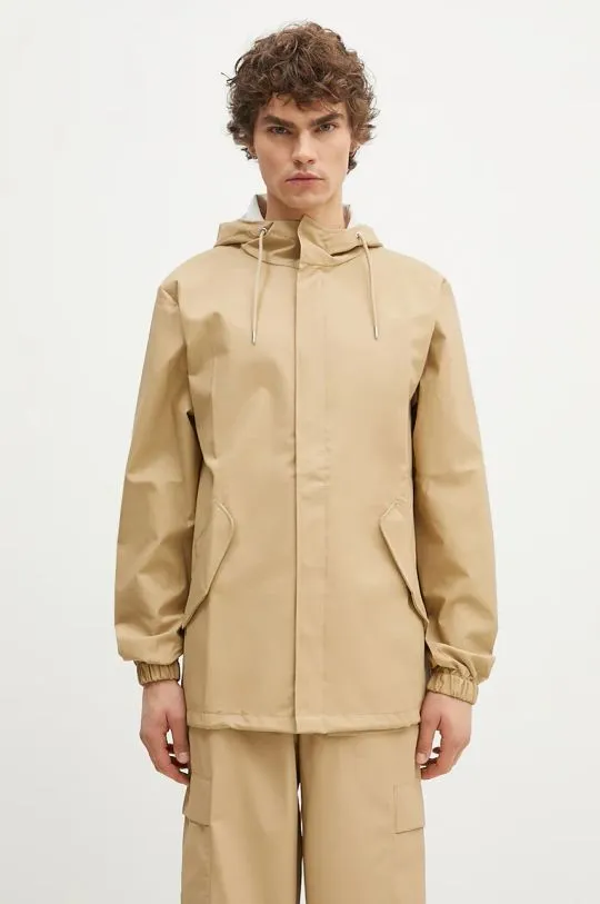 Rains rain jacket 18010 Fishtail Jacket beige color