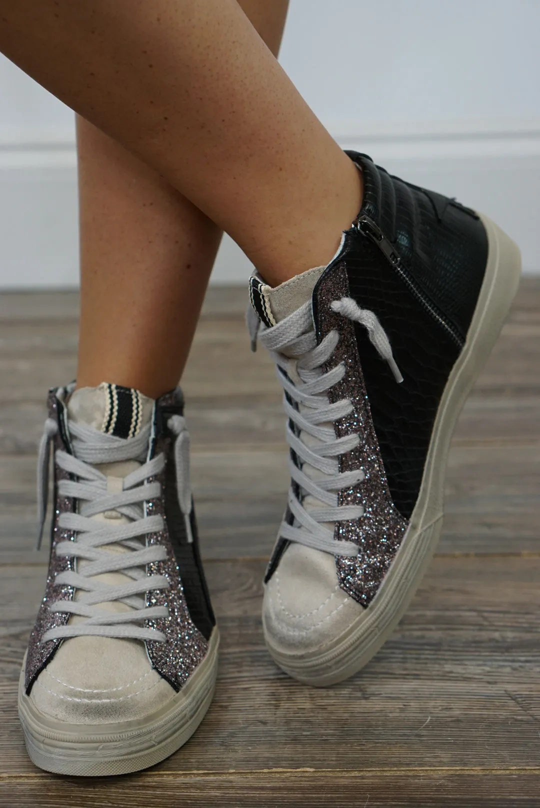 Shu Shop Rooney Black High Top Sneaker