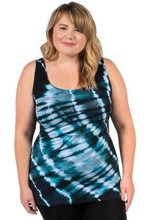 Skinny Tees Plus Tie Dye Lines Tank