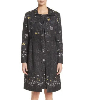 St. John Womens Falling Bouquet Matelasse Coat