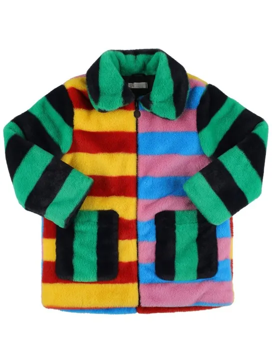 Stella McCartney Kids   Recycled faux fur coat 