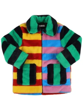 Stella McCartney Kids   Recycled faux fur coat 