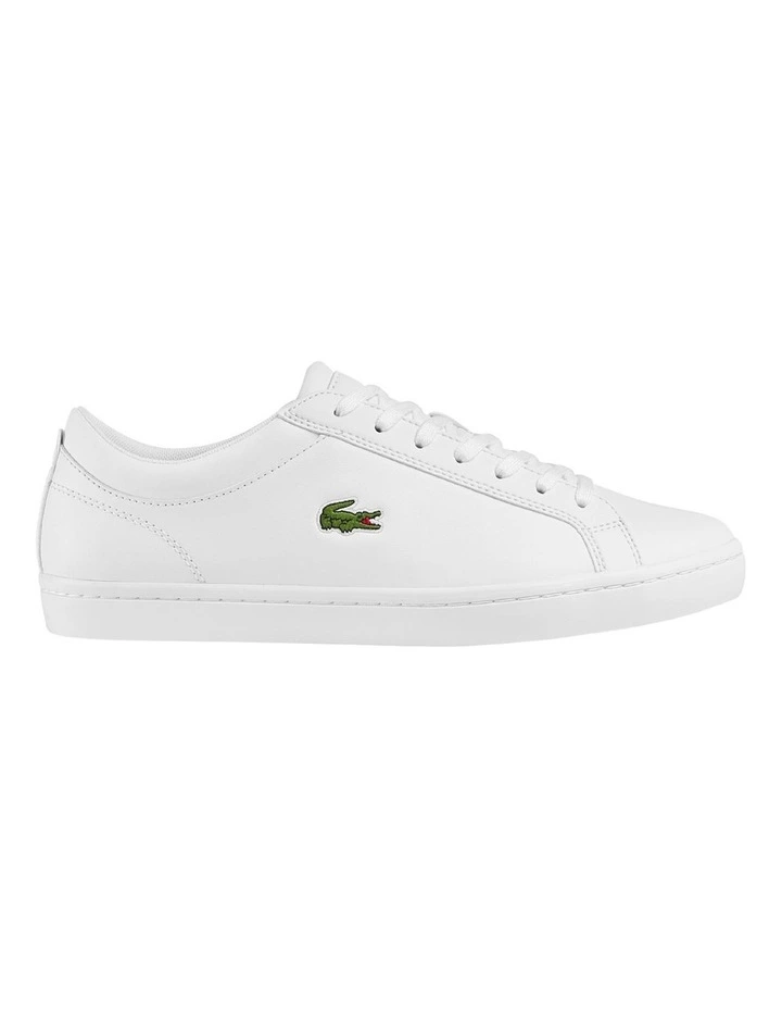 Straightset Leather Trainer Sneaker in  White